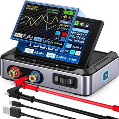 FNIRSI DPS-150 DC Power Supply Variable, 30V 5A Adjustable DC CNC Power Supply with 4-Digit IPS Display, <20mV Power Ripple, PD/QC/DC Input, PC Programmable Switching Power Supply (NO Power Adapter)