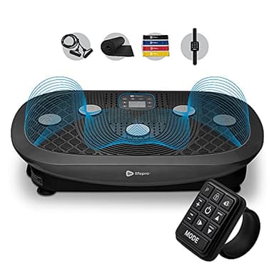 Rumblex Plus 4D Vibration Plate Exercise Machine - Triple Motor Oscillation, Linear, Pulsation + 3D/4D Motion Vibration Platform | Whole Body Viberation Machine for Fitness & Shaping. (Renewed)