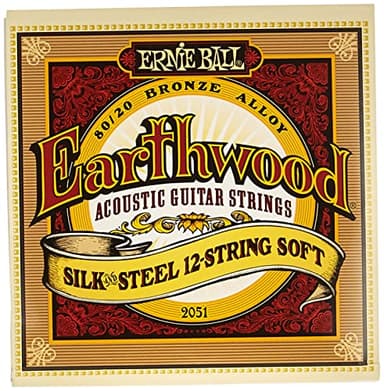 Ernie Ball Earthwood Silk and Steel 12-String Soft Acoustic Guitar Strings, 9-49 Gauge (P02051)