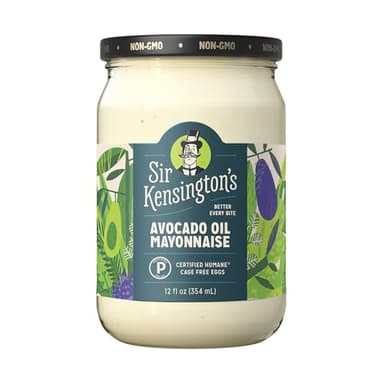 Sir Kensington's Mayonnaise Avocado Oil Mayo Keto Diet & Paleo Diet Certified Gluten Free & Non-GMO Project Verified Condiment 12 oz