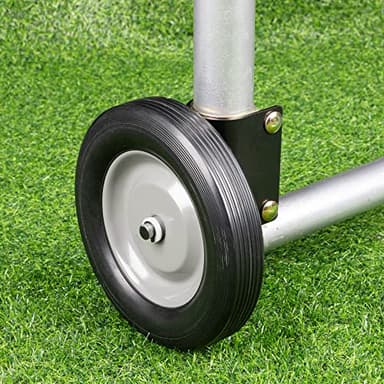SANKINS Gate Wheel 8" Rubber Gate Caster Heavy Duty Gate Helper Support Wheel Side Mount for Swing Gate Metal Tube Fence Chain Link Gate,Fits 1-5/8" to 2" O.D. Round Tube Gate Frames(1 Pack,Black)