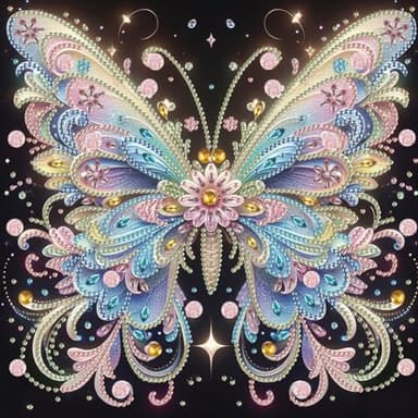 Acudotr Butterfly Diamond Painting Kits for Adults, 5D Special Shape Diamond Art Kits for Beginners, Crystal Rhinestones Diamond Painting for Home Wall Decoration, 12×12 Inch