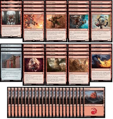 MTG Decks & More Compatible with Magic: The Gathering: Elite Goblin Deck - Mono Red - Modern & Pioneer Legal - Custom Built - Magic The Gathering - MTG - 60 Card!