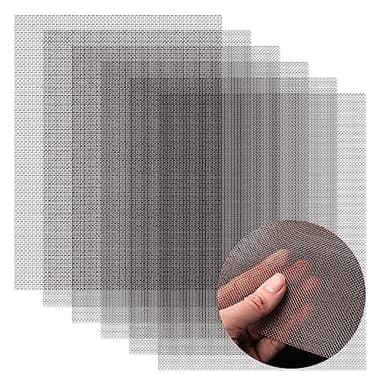 AMZDEPOT 6 Pack 12x8 Inch Stainless Steel Wire Mesh Screen for DIY Projects, Vent, Cage, Garden, Window, Filter - Never Rust