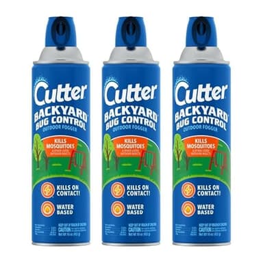 Cutter Backyard Bug Control Outdoor Fogger, Kills Mosquitoes, Fleas & Listed Ants, 16 Ounce, 3 Pack