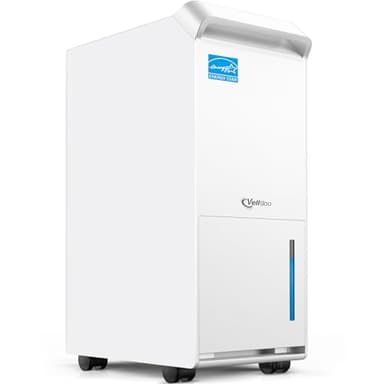 4,000 Sq.Ft Most Efficient Energy Star 2024 Dehumidifier,Vellgoo Max 64 Pint/D Dehumidifier for Basement with Drain Hose, Smart Humidity Control, for Home, Bathroom, Garage