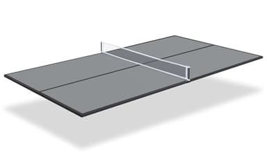 REAHOISY Ping Pong Table Top, 7FT/8FT Foldable Table Tennis Table Topper for Pool Table, Indoor Outdoor Table Tennis Conversion Top for Billiard Table w/Net & Foam Padding, Easy Conversion (7ft-Gray)