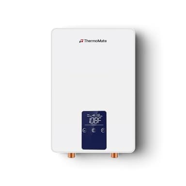 Tankless Water Heater Electric for Sink Washing, ThermoMate 6000W 208~240V Small Point of Use Instant Hot Water Heater with Temperature Display, Self-modulating, 1.07GPM at 35°F Rise