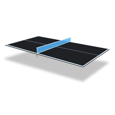 IUNNDS Table Tennis Table Topper, 6/7/8/8.5/9FT Foldable Ping Pong Conversion Top with Net Set for Billiard & Pool Tables (Black, 7FT for 6FT Pool Table)