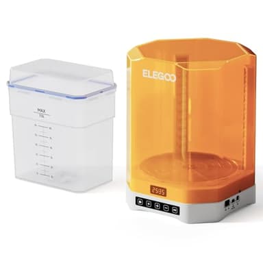 ELEGOO Upgraded Wash and Cure Station-Mercury Plus 3.0, 2 in 1 Clean and Cure Station, 7.5L Large Capacity Cleaning, 360ー All-Around Curing, Compatible with All Resin 3D Printing Models
