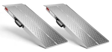 MAXIVMAN Aluminum Shed Ramps for Riding Lawn Mower, 2 Pack Threshold Ramp, 39.4" x 11", 1,760 lb Capacity Pair (880 lb Each), Punched Plate Traction, Carry Handle, Shed Door & Garage Entry