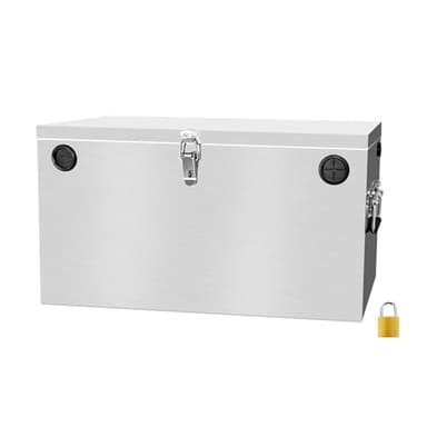 Peastorm Trailer RV Marine Battery Box - 12V Waterproof Stainless Steel Dual Battery Relocation Kit for Boat, Trolling Motor, Kayak (Double Battery Box)