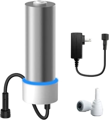 Waterdrop LED UV Ultraviolet Water Filter for Under Sink Water Filter and Reverse Osmosis System, Reduce up to 99.9% of Harmful Substances, Mercury-Free, FCC Certified, Stainless Steel, 50 Year Life