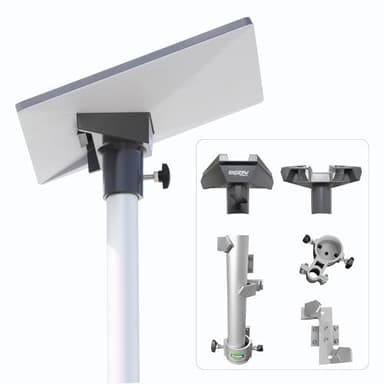 EEZ RV Products Starlink MINI Adapter with 10FT Telescopic Pole and RV Ladder Mounting Bracket Kit - Fits 1.0 inch Ladder Rails
