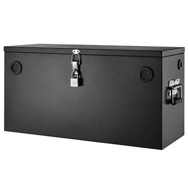 AUFUNIU Steel Battery Box for Car, RV, Marine & Trolling Motor – Dual Battery Relocation Kit with Lock and Sealing Gaskets