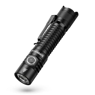 Sofirn SP31 V3 Tactical Flashlight Rechargeable, 2000 High Lumen Pocket Flashlight with Powerful LED, Dual Switches and Battery for EDC, Home, Emergency, Heavy Duty, IP68 Waterproof / Compact Built