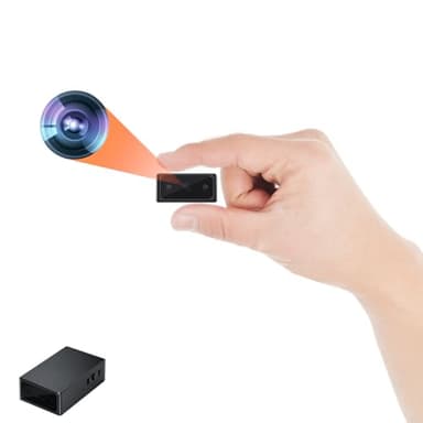 JINGRONGHUA Mini Camera, Body Camera, Home Security Cameras, HD 1080P, Portable Cameras, Indoor Nanny Cam,with Night Vision, Motion Detection, Loop Record, Gravity Sensor, 512GB Max, No-WiFi