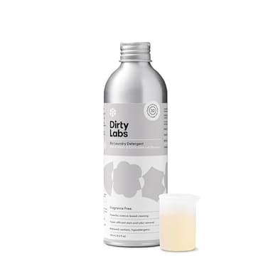 Dirty Labs | Hand Wash and Delicates | Scent Free | 32 Loads (8.6 fl oz) | Bio Enzyme Liquid Laundry Detergent | For Fine Silks, Wools, Handwash Garments | Hyper-Concentrated | Non Toxic, Biodegradable | Stain & Odor Removal