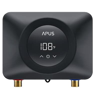 APUS Tankless Water Heater Electric 240V, 4500W Instant On Demand Hot Water Heaters, Under Sink Point of Use Water Heater, LED Digital Display, Ultra Compact for Kitchen, Bathroom, Laundry
