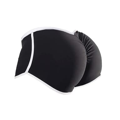 Women Scrunch Booty Shorts Butt Lifting Ruched Low Waist Yoga Hot Pants Black XL