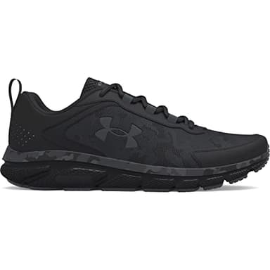 Under Armour Men's Charged Assert 9 Camo, Black/Black/Pitch Gray, 9.5 US