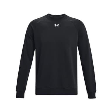 Under Armour Men's Rival Fleece Crew, (001) Black / / White, Large