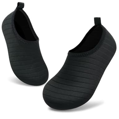 VIFUUR Kids Water Shoes Girls Boys Quick Dry Aqua Socks for Beach Swim Outdoor Sports M Black-34/35