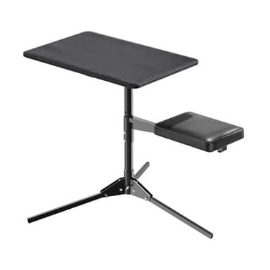RogueArm Height Adjustable Shooting Table with 360 Degree Rotation Padded Seat, Portable Shooting Bench with Stable and Foldable Base,Shooting Platform for Outdoor, Range, Shooting and Cleaning