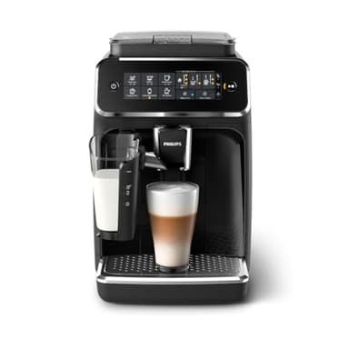 Philips 3200 Series Fully Automatic Espresso Machine, LatteGo Milk Frother, 5 Coffee Varieties, Intuitive Touch Display, 100% Ceramic Grinder, AquaClean Filter, My Coffee Choice, Black (EP3241/54)