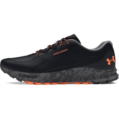 Under Armour Men's Charged Bandit Trail 3, (001) Black/Black/Orange Blast, 11, US