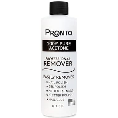 Pronto 100% Acetone Gel Nail Polish Remover - Gel Polish Remover for Nails | Acetone Nail Polish Remover For Nails for Removal of Glue, Gel, Acrylic & Dip | Gel Polish Remover, 8 Fl oz