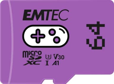 EMTEC 64GB Gaming Micro SD Card, MicroSDXC Memory Card for Nintendo-Switch, Wyze, GoPro, Dash Cam, Security Camera, 4K Video Recording, UHS-I A1 U3 V30 C10, up to 100MB/s, with Adapter