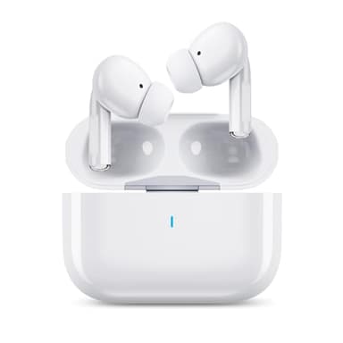 Wireless Earbuds for iPhone, 5.3 Bluetooth Headphones for Apple Earbuds Wireless, ENC Noise Cancelling 40Hrs Playback in Ear Air Buds Pods HiFi Bass for iPhone 17 16 15/iPad/PC/Laptop/Switch/White