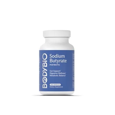 BodyBio Butyrate - Postbiotic for Gut Health, Digestive Support, Bloat, Gas & Constipation Relief, Leaky Gut Repair - Sodium + Butyric Acid Supplement for GI Wellness