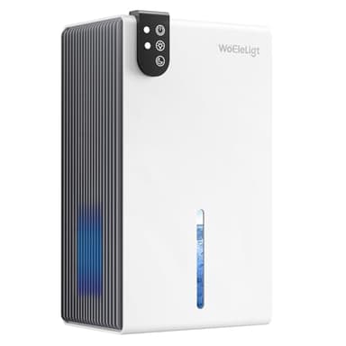 Dehumidifier for Home (85 OZ, 1000 sq ft) Small Dehumidifiers for Basement, Auto Shut-Off, Sleep Mode, 7 Color Light, Quiet Dehumidifier for Bedroom, Bathroom, Living Room with Drain Hose(White Grey)