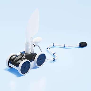 Amptyhub Upgrade Pool Pressure Side Sweeper: Professional Solution for Cleaning Your Swimming Pool (Four Wheels Better Than Three)