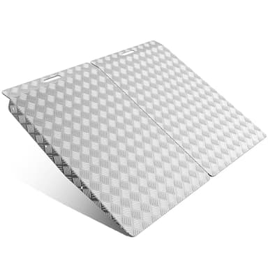 gardhom 33" x 48' Shed Ramp for Riding Mower 1500 LBS/Pair Capacity Aluminum Anti-Slip Ramps for Lawn Mower Snow Blower Motorcycle Garages Barns (2PCS)