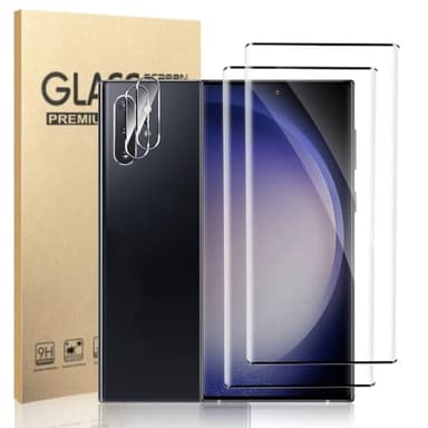 SURFCUZ 2+2 Pack For Note 10 Plus Screen Protector + Camera Lens Protector,9H Hardness,HD Clear,Full Coverage,Case Friendly,Easy Installation,Bubble Free,For Note 10 Plus -6.8 Inch