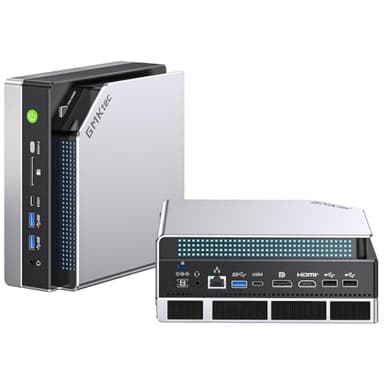 GMKtec AI Mini PC Ryzen Al Max+ 395 (up to 5.1GHz) Mini Gaming Computers, 128GB LPDDR5X 8000MHz (16GB*8) 2TB PCIe 4.0 SSD, Triple Screen 8K Display, WiFi 7 & USB4, SD Card Reader 4.0 EVO-X2