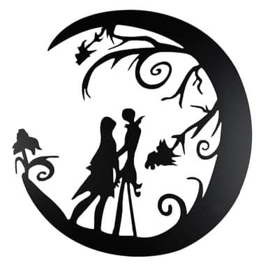 Christmas halloween Metal Wall Art,wall decoration is crafted with the classic character from the Frightmare,Wall Art for Nightmare Christmas theme, Metal Hanging Sign for Halloween Home Decor