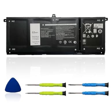 OUWEE H5CKD Battery Replacement for Dell Inspiron 5400 5406 7405 7300 7306 7500 7506 2-in-1 Silver 5300 5301 5401 5402 5408 5409 5501 5502 5508 5509 Series Latitude 3410 3510 Vostro 5300 5301 7T8CD