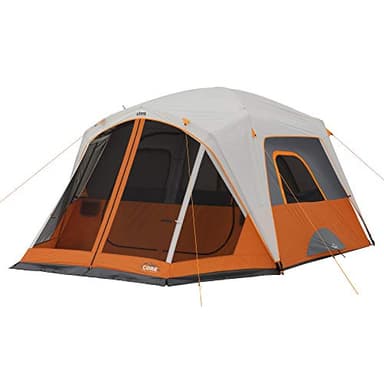 CORE 6 Person Cabin Tent with Screen Room | Portable Family Tent with Carry Bag for Outdoor Car Camping | Included Gear Loft for Camping Accessories