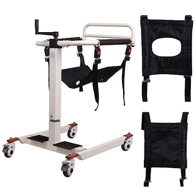 Seveni Patient Lift Transfer Chair Portable Transfer Wheelchair - Multifunctional Care Chair, Car Lift Assist, Bedside Commode Mobility & Daily Living Aids