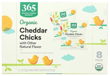 365 by Whole Foods Market, Organic Cheddar Chicks Crackers, 8 Pack