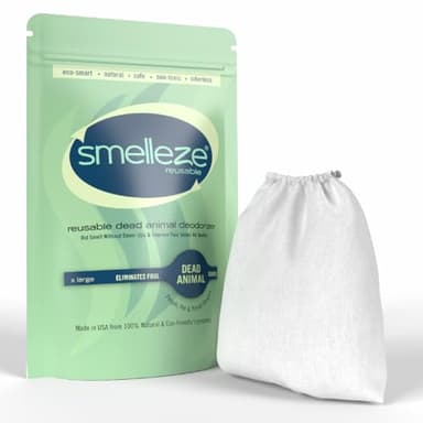 SMELLEZE Dead Animal Odor Eliminator for Home - Removes Rodent & Mouse Smell in Wall, Attic, Crawlspace - Reusable Pouch, Pet Safe, USA Made, 375 sq.ft