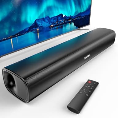 Saiyin Sound Bar for Smart TV,Balanced Sound,Soundbar with Bluetooth/TV-ARC/Optical/AUX Connect, Surround Sound for Home Theater Audio TV/PC/Gaming/Projectors,Wall Mountable