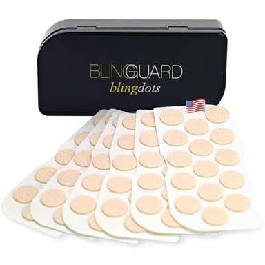 BlingGuard 90 Dots Heavy Earring Lobe Support - Made in USA - Hypoallergenic Memory Foam Earring Backs for Droopy Ears, Prevent Sagging & Drooping