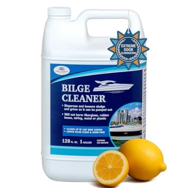 Bilge Cleaner for Boats - Highly Effective Removing Dirt, Grime, Emulsifying Oil, and more. Easy to use, Fast Results (One Gallon)