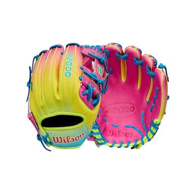 Wilson Fall 2025 A2000® 1786SS 11.5” Infield Baseball Glove - Right Hand Throw, Blue/Optic Yellow/Pink
