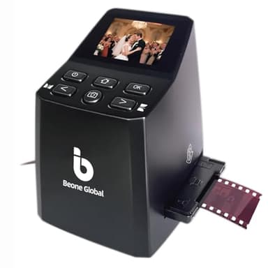 BEONEGLOBAL ClearScan MINI Film Scanner 16MP Slide & Film Scanner, Converts 35mm/135/126 Film & Slides to Digital Photos, Easy-to-Use Film Digitizer,2.31" LCD Screen